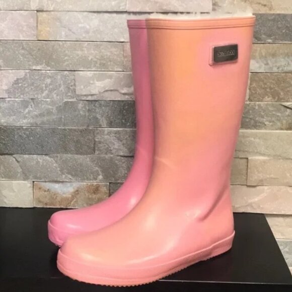 MoovBoot SuperGloss Tall Rubber/Sheepskin Boot - Picture 1 of 7